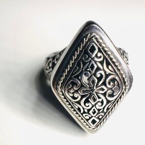 925 Bali Diamond Dome Sterling Silver Ring Approx Size 7 - Indiri
